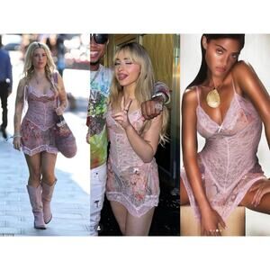 I.AM.GIA Pink Lace Slip Mini Dress